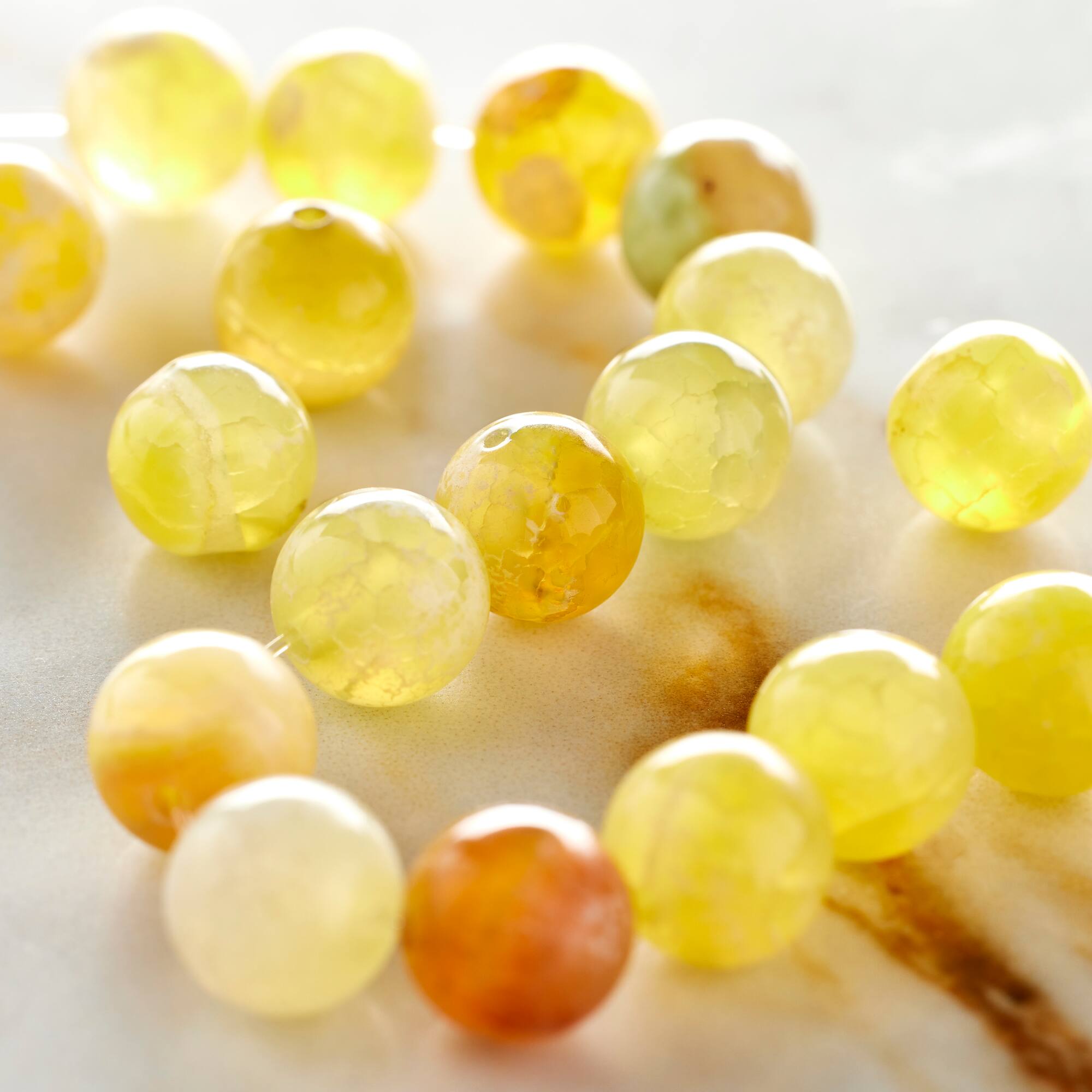Orange Fire Agate Round Beads, 8mm by Bead Landing™